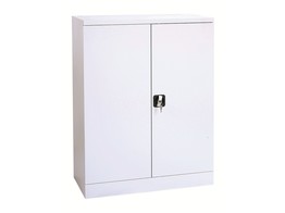 METALEN KAST 100X80X38CM MET 2 METALEN LEGPLANKEN 2 VLEUGELDEUREN