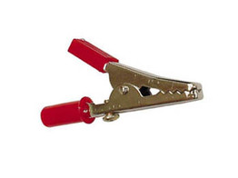 STANDAARD KROKODILLENKLEM 55MM MET SCHROEFAANSLUTING - ROOD 25STS