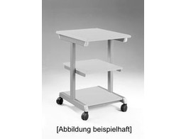 Fahrbarer Experimentierstand 120 x 75 cm  Tischplatte 30 mm stark mit PP-Kante  inkl. Zwischenboden und Elektroanschlus  - PHYWE - 54092-03