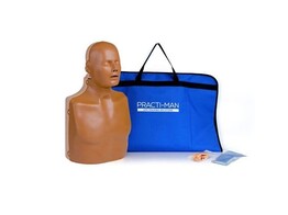 PRACTI-MAN CPR MANIKIN ADVANCE-   2 IN 1  - 4 PIECES --DARK SKIN TONE